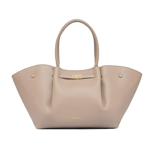 NEWBELLA Women's Vegan Leather Tote Bag, 15L Large Capacity Bag, Vintage Hobo Shoulder Purse with Top Handle for Daily & Work | Amazon (US)