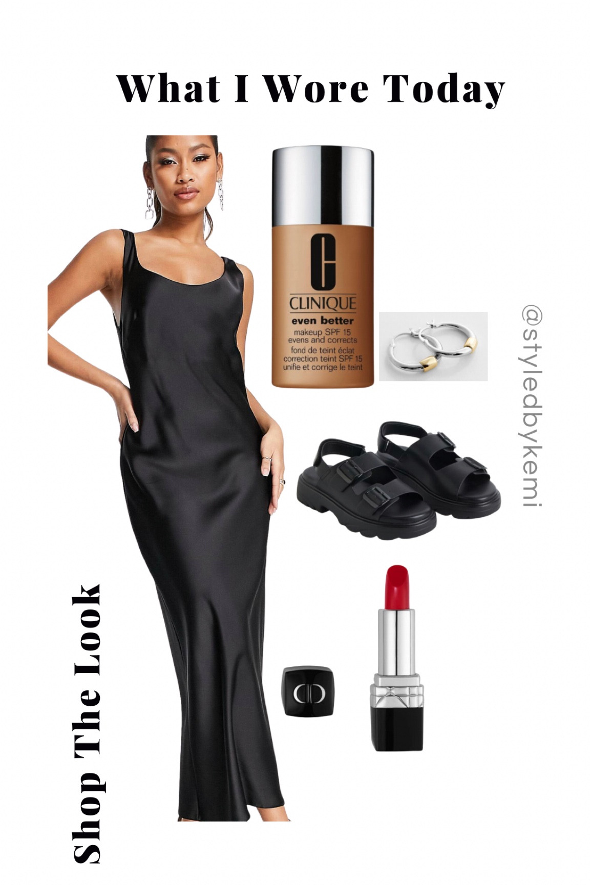 Satin dress for spring 