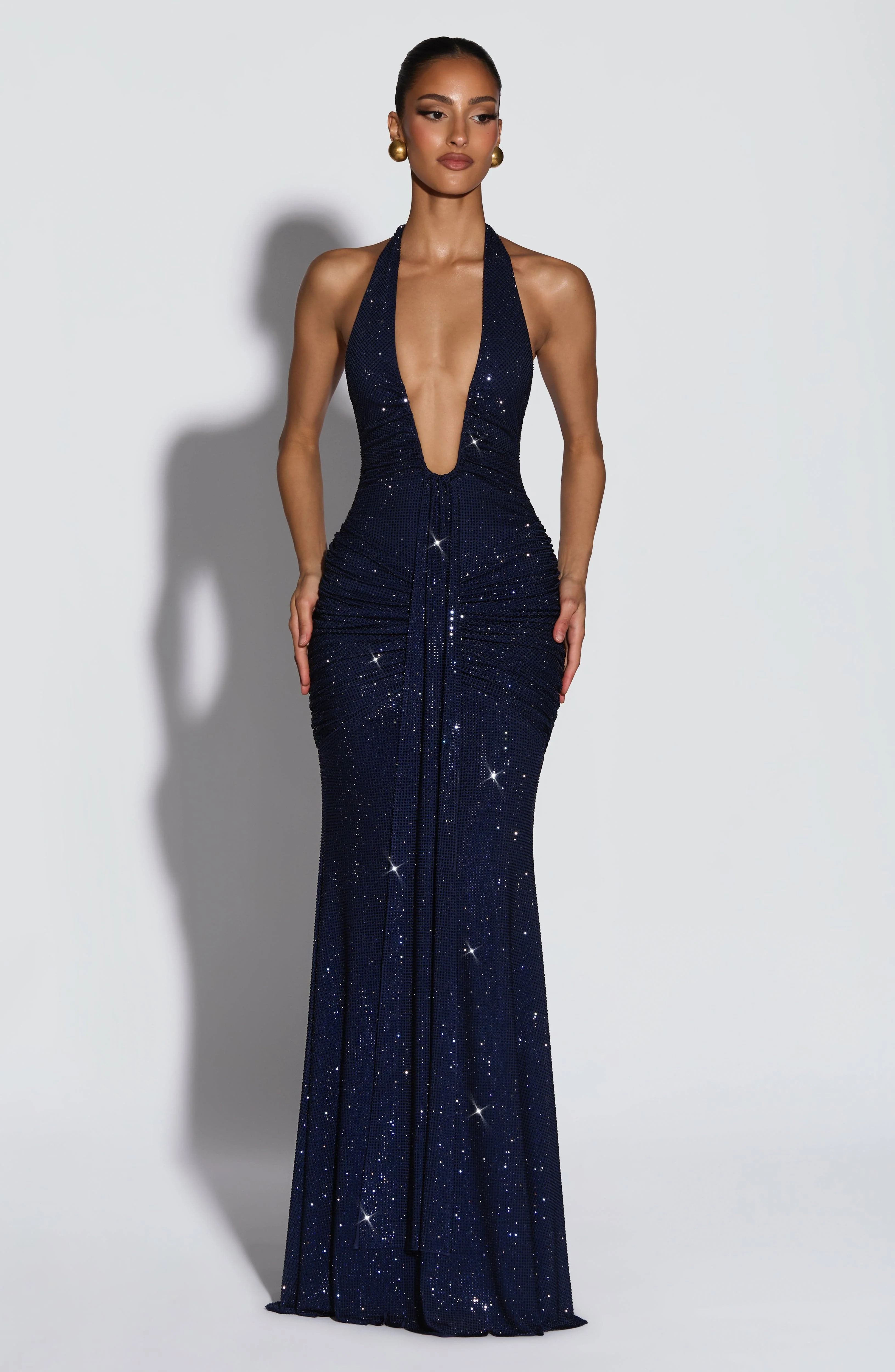 Rosetta Maxi Dress - Navy Sparkle | Babyboo (global)