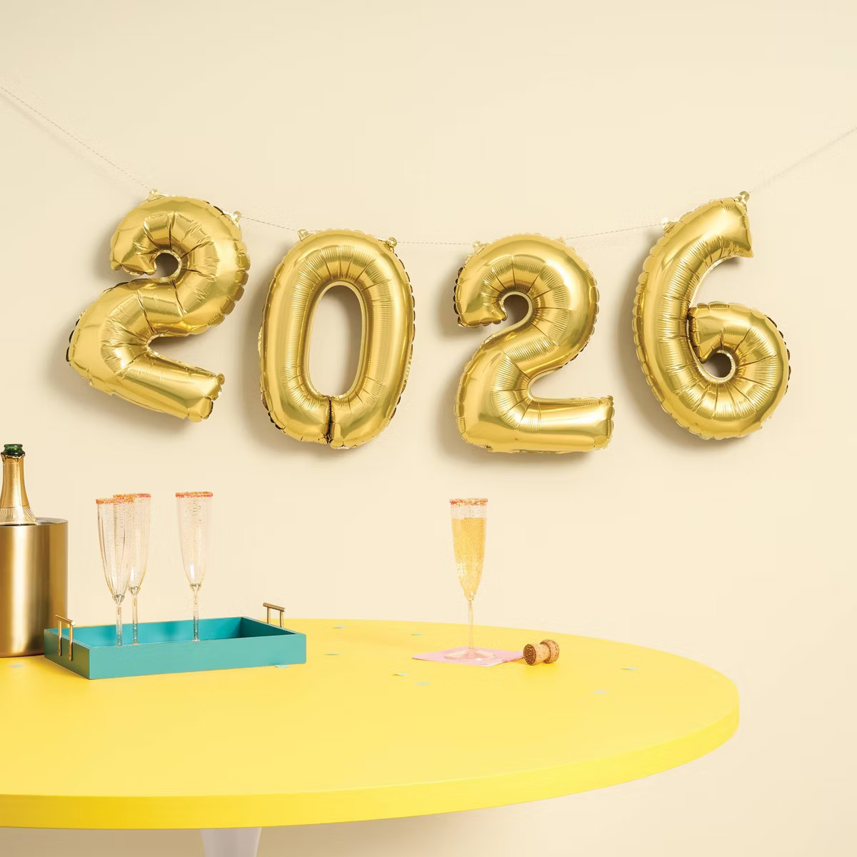 New Year's Eve '2026' Gold Foil Balloon Banner - Spritz™ | Target