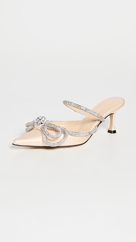 MACH & MACH 65mm Double Bow Satin Mules | SHOPBOP | Shopbop