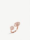 Miss Heart4Heart Mati rose gold-plated and cubic zirconia evil eye ring | Selfridges