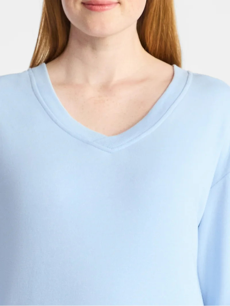 Time and Tru Women's and Women’s Plus French Terry Set, 2-Piece, Sizes XS-4X | Walmart (US)