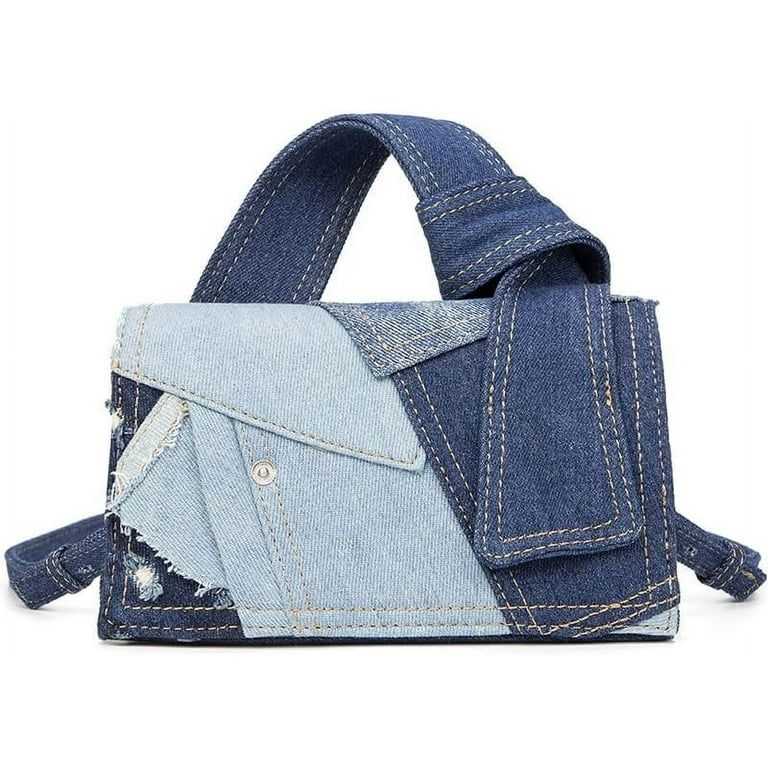 Purses For Women Trendy Mini Purse Cute Purses Mini Bags For Women Denim Top Handle Clutch Handba... | Walmart (US)