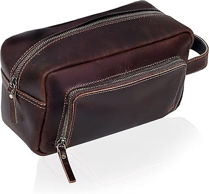 Men's Toiletry Bag Leather Travel Toiletry Bag Dopp Kit for Men Shaving Bag for Travel Accessorie... | Amazon (US)