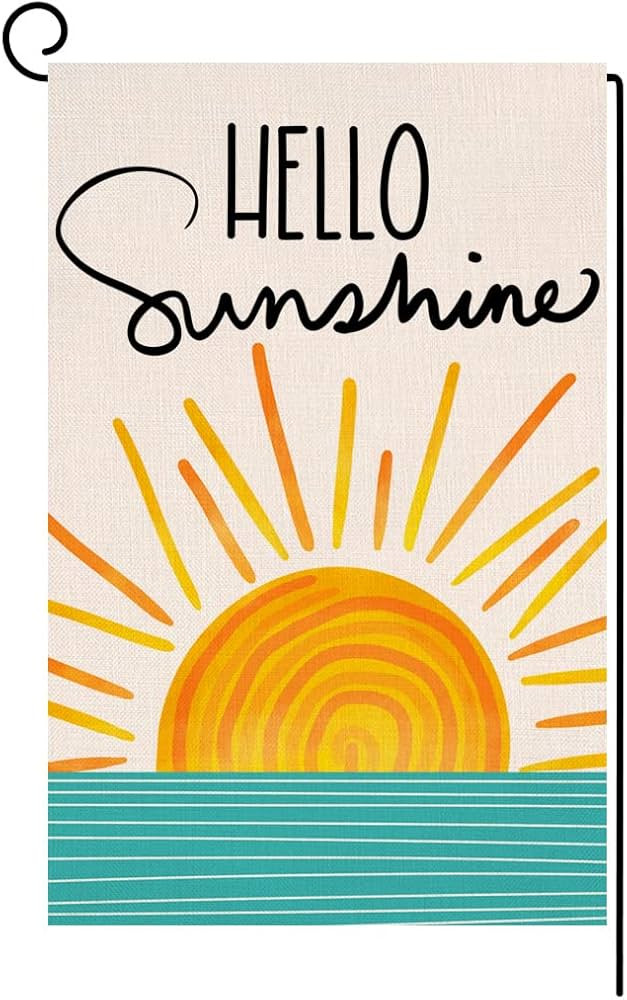 Hello Sunshine Summer Garden Flag 12x18 Vertical Double Sided Farmhouse Holiday Outside Decoratio... | Amazon (US)