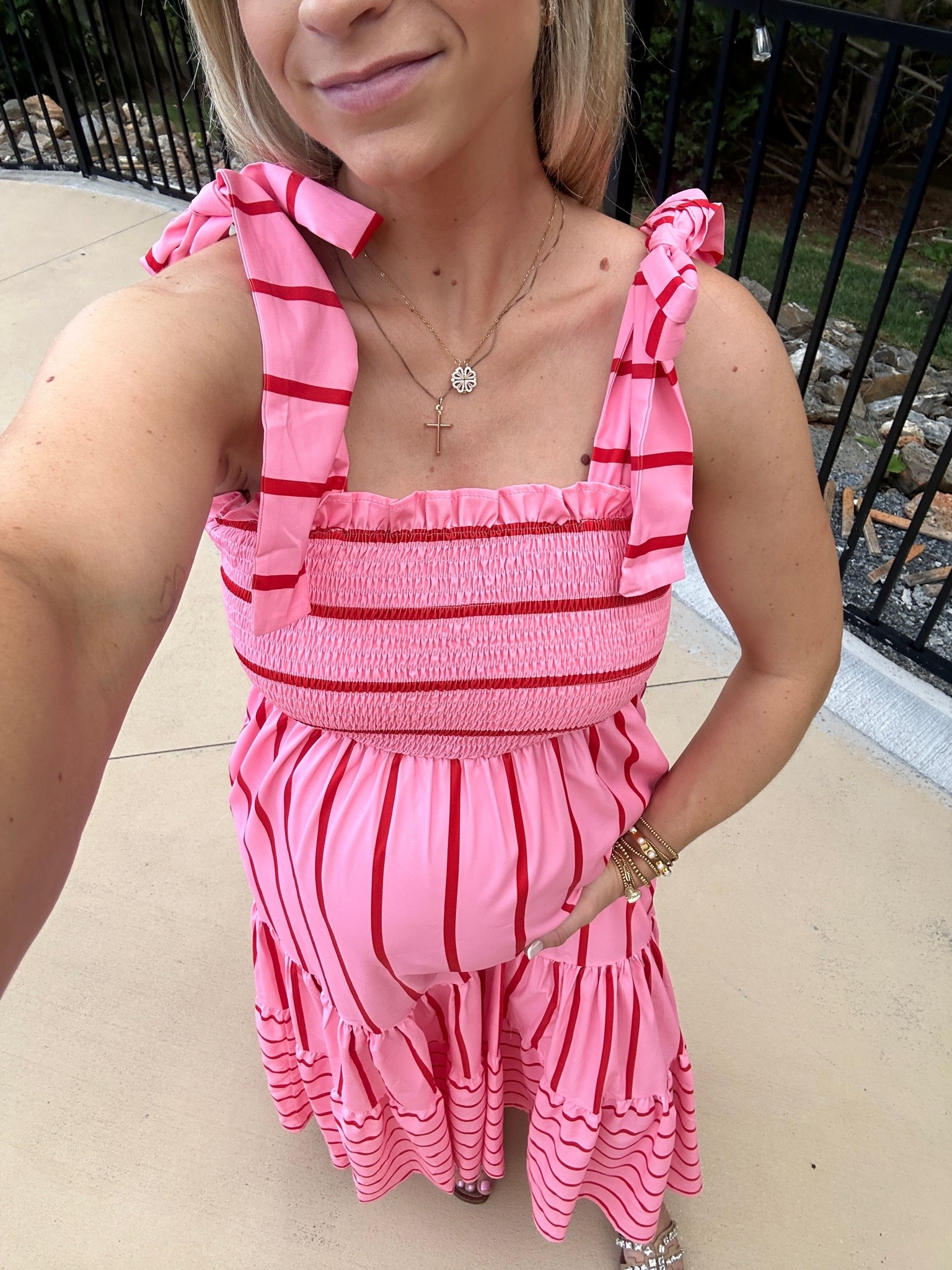 Bump friendly baby shower dress from Amazon, wearing a medium. Has pockets!

#LTKBump