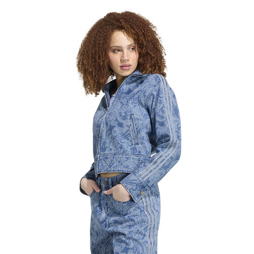 Adidas Womens adidas Originals x Liberty London Firebird Denim Top - Medium Vintage Denim/Light Denim Size M | Foot Locker (US)