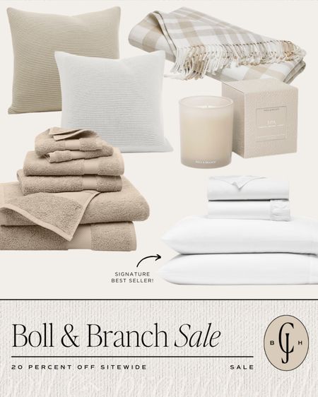 Boll & branch sale 20% off
