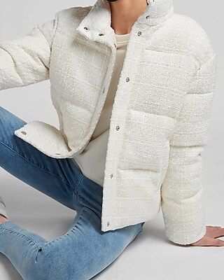 Boucle Puffer Jacket | Express