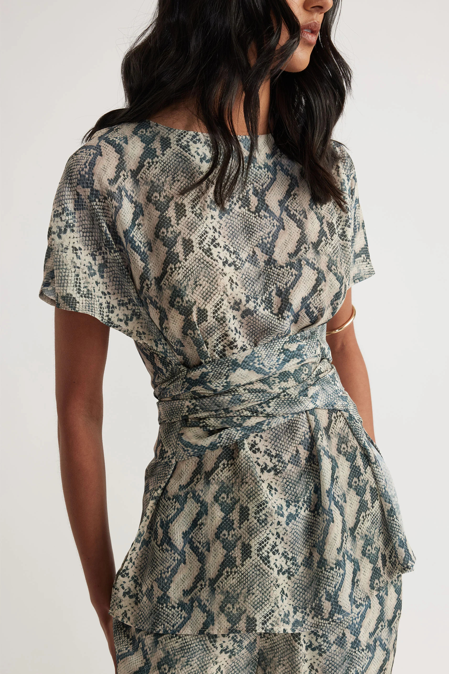 Ilaria Yoryu Tie Tunic - Soft Snake | DECJUBA
