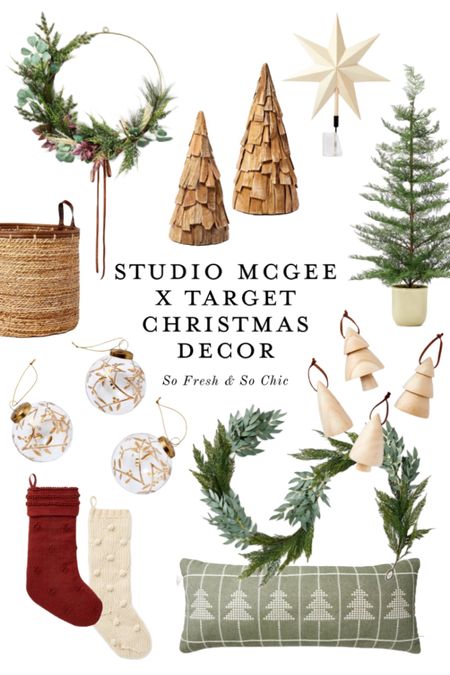 Still in stock! Affordable Christmas decor from Studio McGee Target!
-
Wood tree ornaments - gold metallic botanical ornaments - faux pine garland - faux pine tree - wood decorative trees - mantel decor - cozy woven throw neutral living room decor - asymmetrical wreath with ribbon - red
Woven stocking - white bobble pool pom stocking - white wooden star tree topper - Christmas home decor 

#LTKhome #LTKSeasonal #LTKHoliday