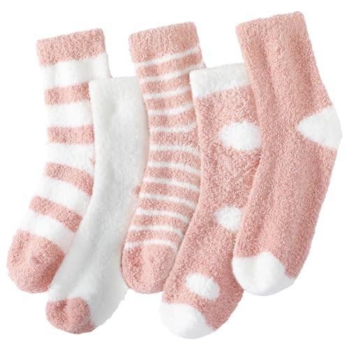 Passionbility Fuzzy Socks for Women - Fluffy Socks Women, Cozy Socks for Women, Womens Fuzzy Socks Super Soft Comfort Slipper Socks of Coral Fleece for Winter | Amazon (US)