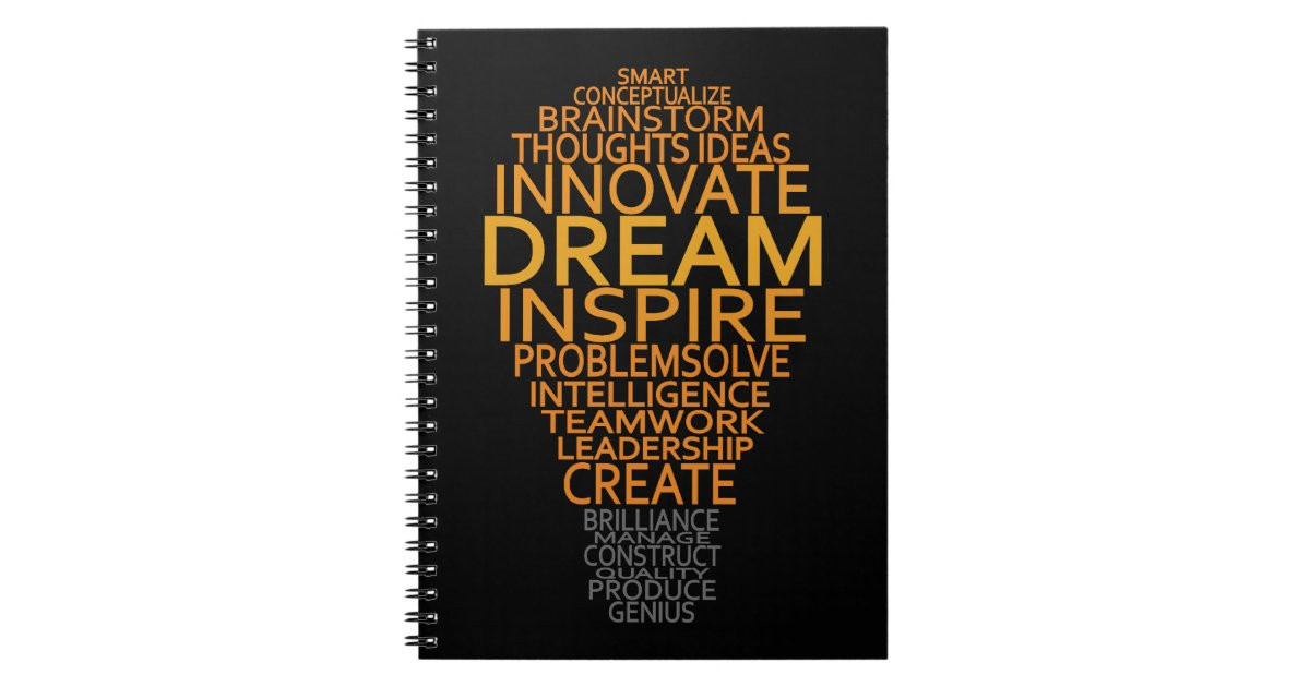 Inspirational Light Bulb custom notebook | Zazzle | Zazzle