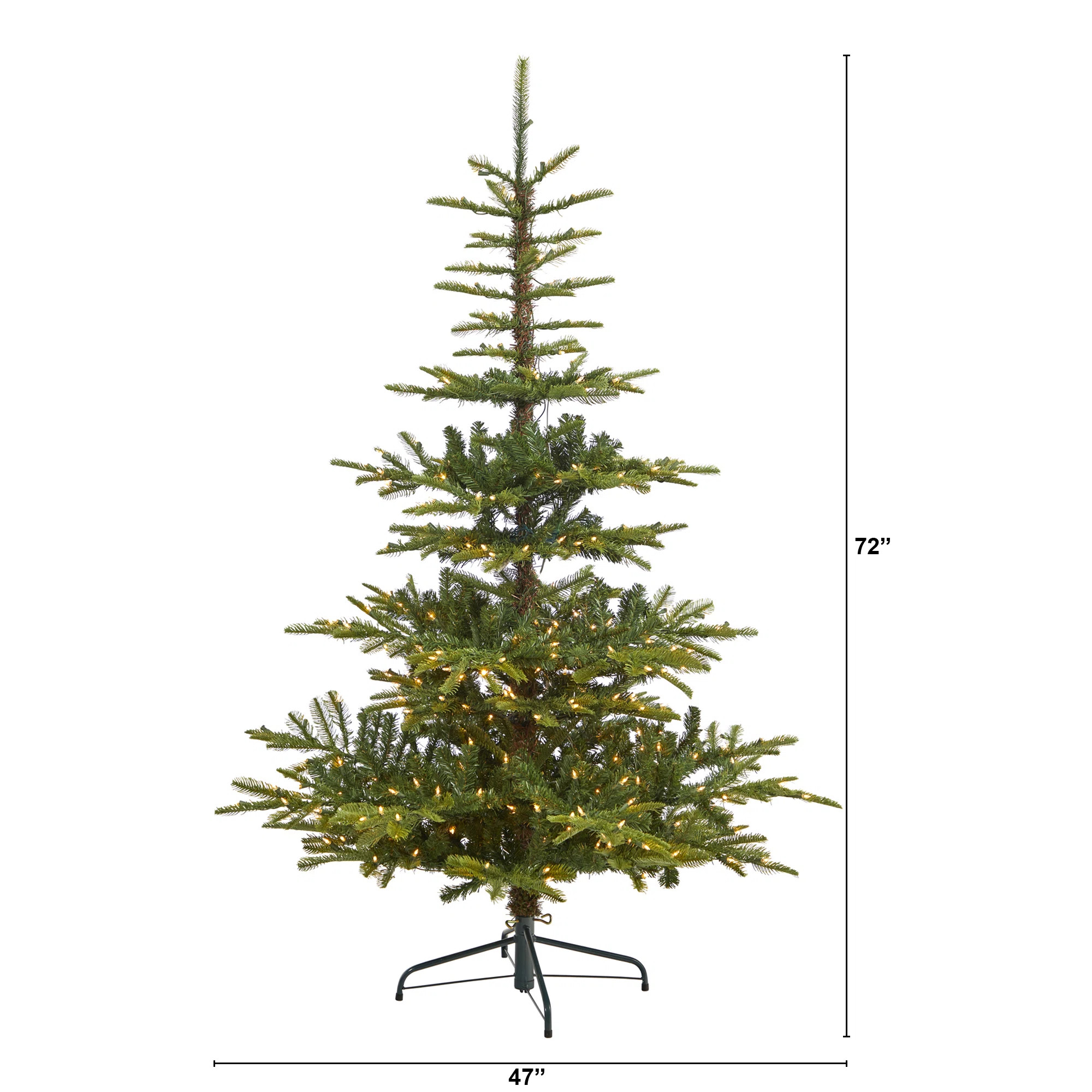The Holiday Aisle® Layered Washington 6' Green Spruce Artificial Christmas Tree with 350 Clear/W... | Wayfair North America