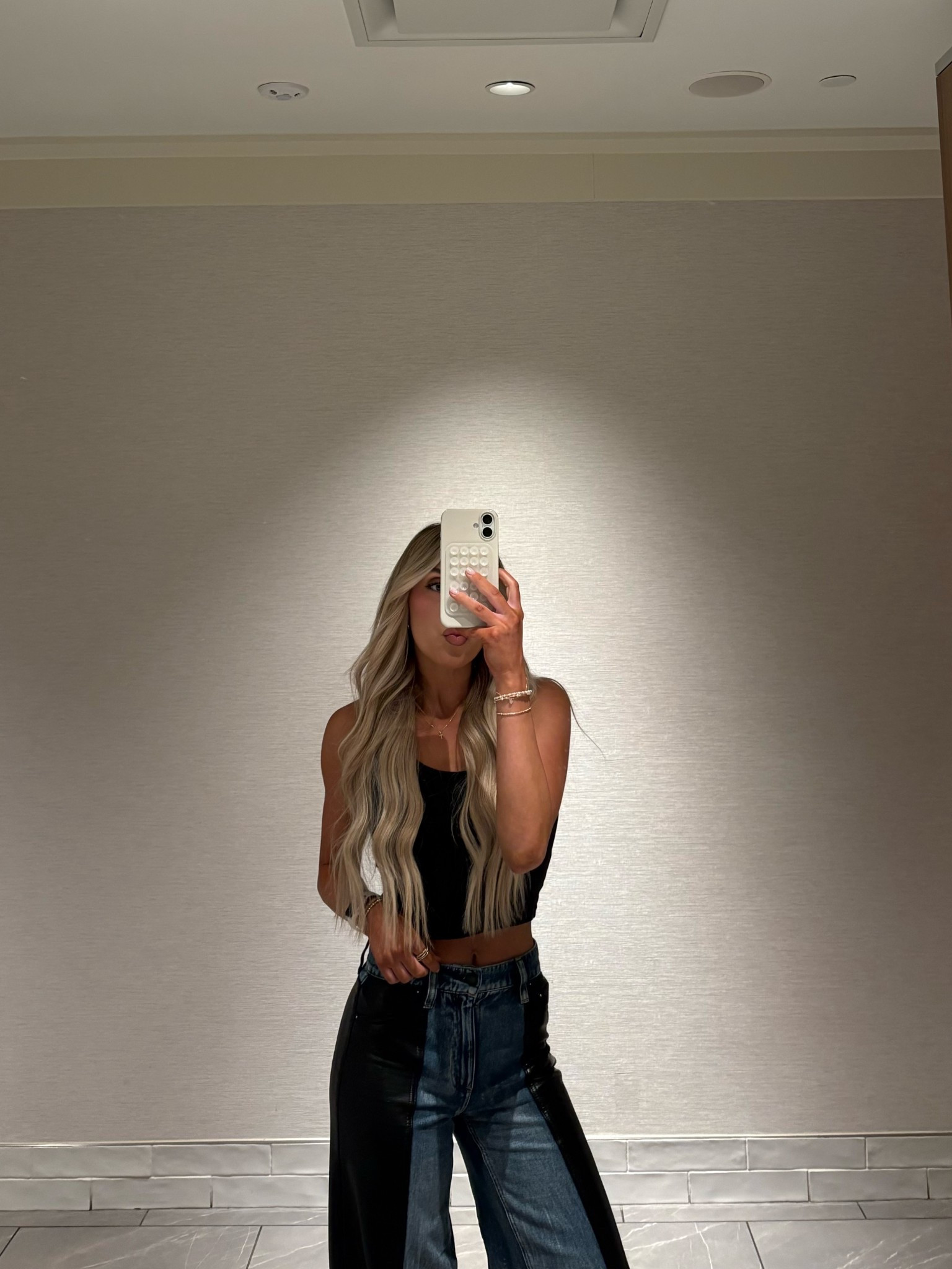 Last night’s ootd 🖤 Got so many questions about these jeans from Alice + Olivia! I found a near similar pair via Amazon:) It also comes in a fall print & found it on Poshmark! Wearing a size 24 in pants & small in tank!

#LTKStyleTip #LTKCon