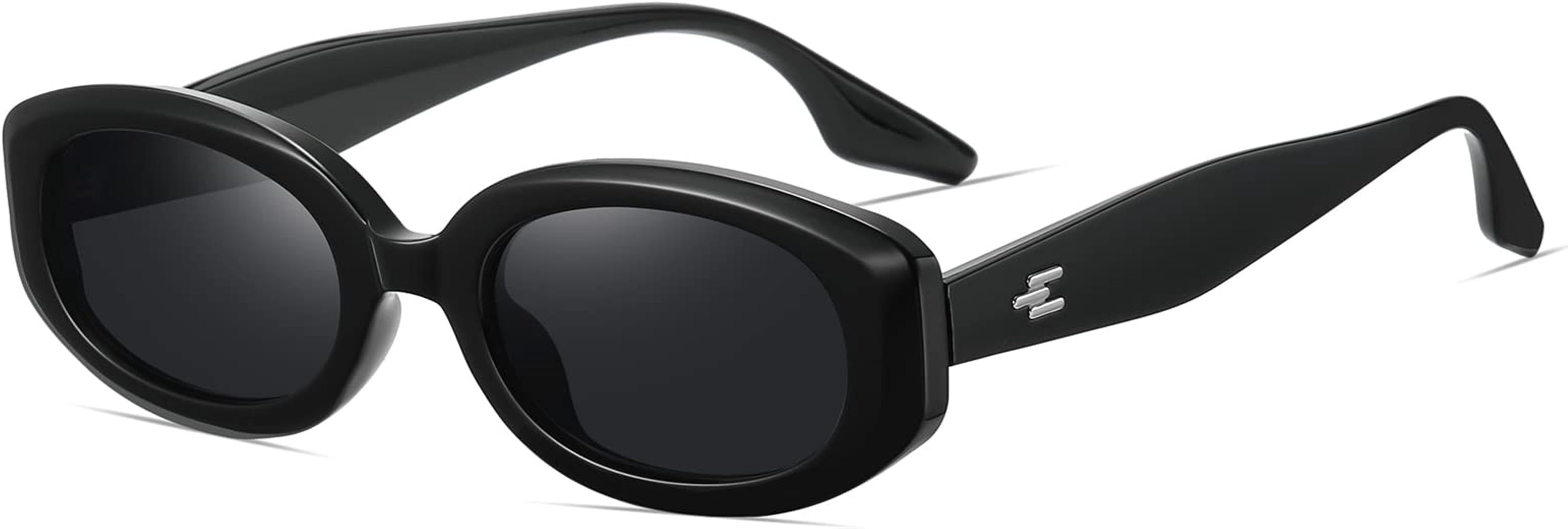 Trendy Skinny Rectangle Sunglasses for Women Men Retro 90s Fashion Narrow Square Oval Sunglasses ... | Amazon (US)