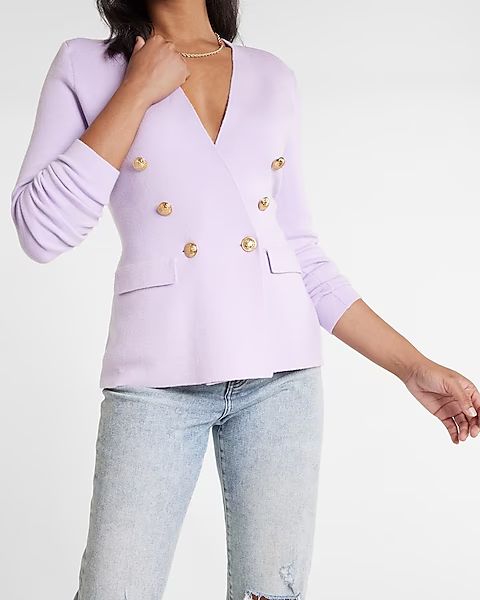 Double Breasted Sweater Jacket | Express