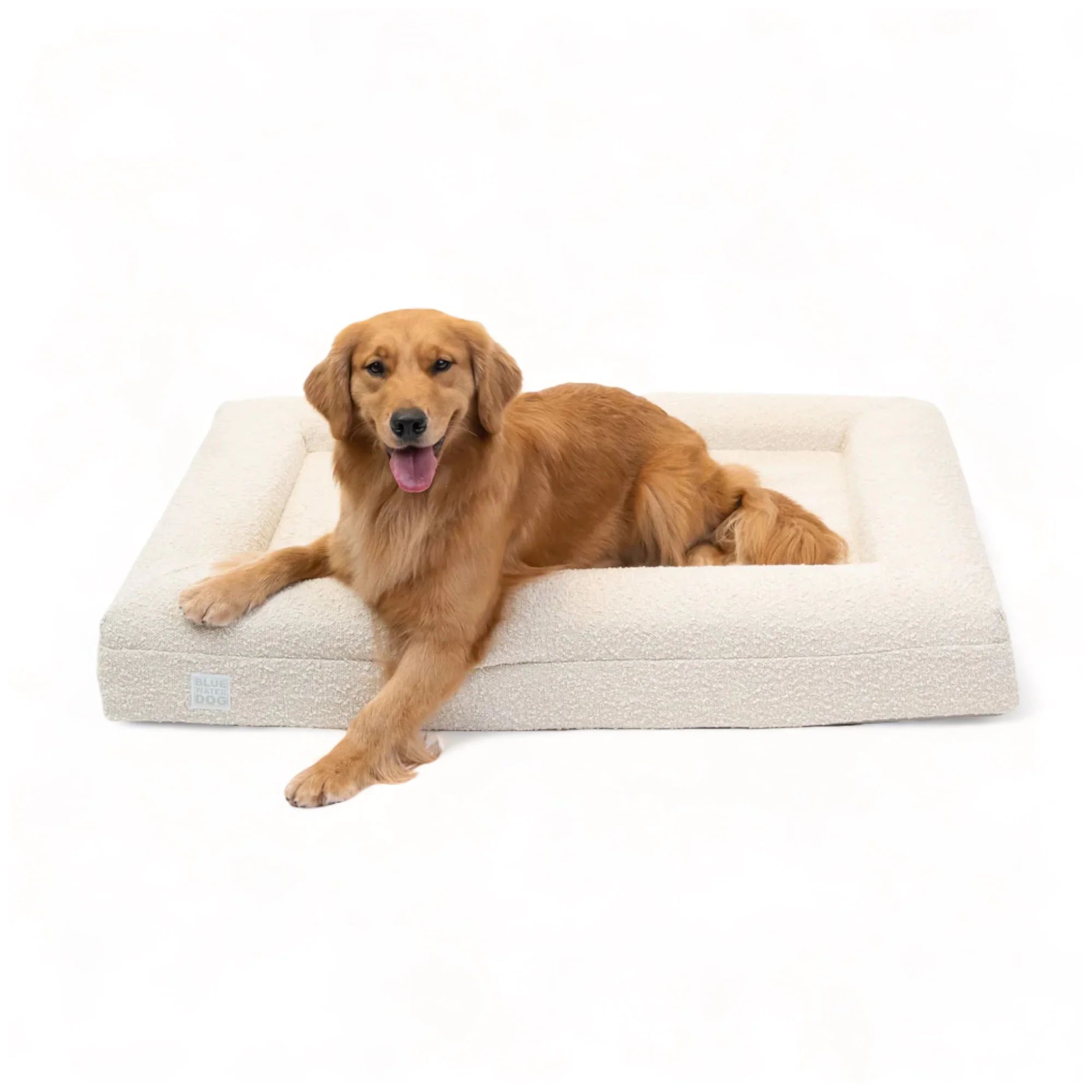 Large Luxury Bouclé Orthopedic Bluewater Dog Bed (Cloud) | Bluewater Dog