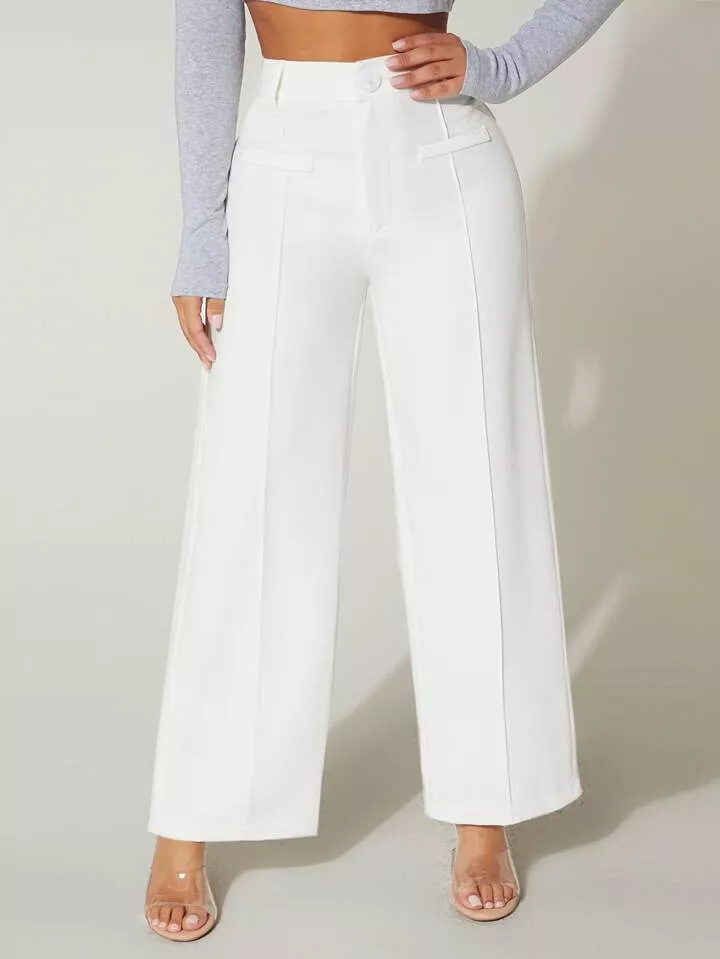 SHEIN PETITE Solid High Waist … curated on LTK