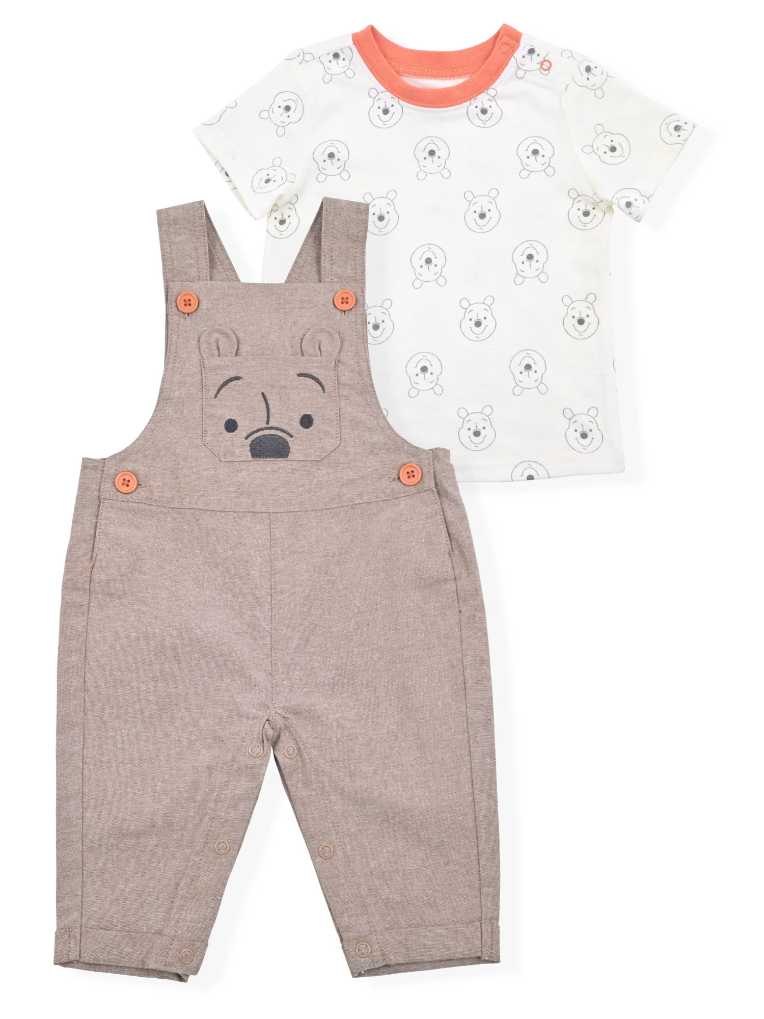 Disney Winnie the Pooh Baby Boy Overall Set, 2 Piece, 0/3-24 Months | Walmart (US)