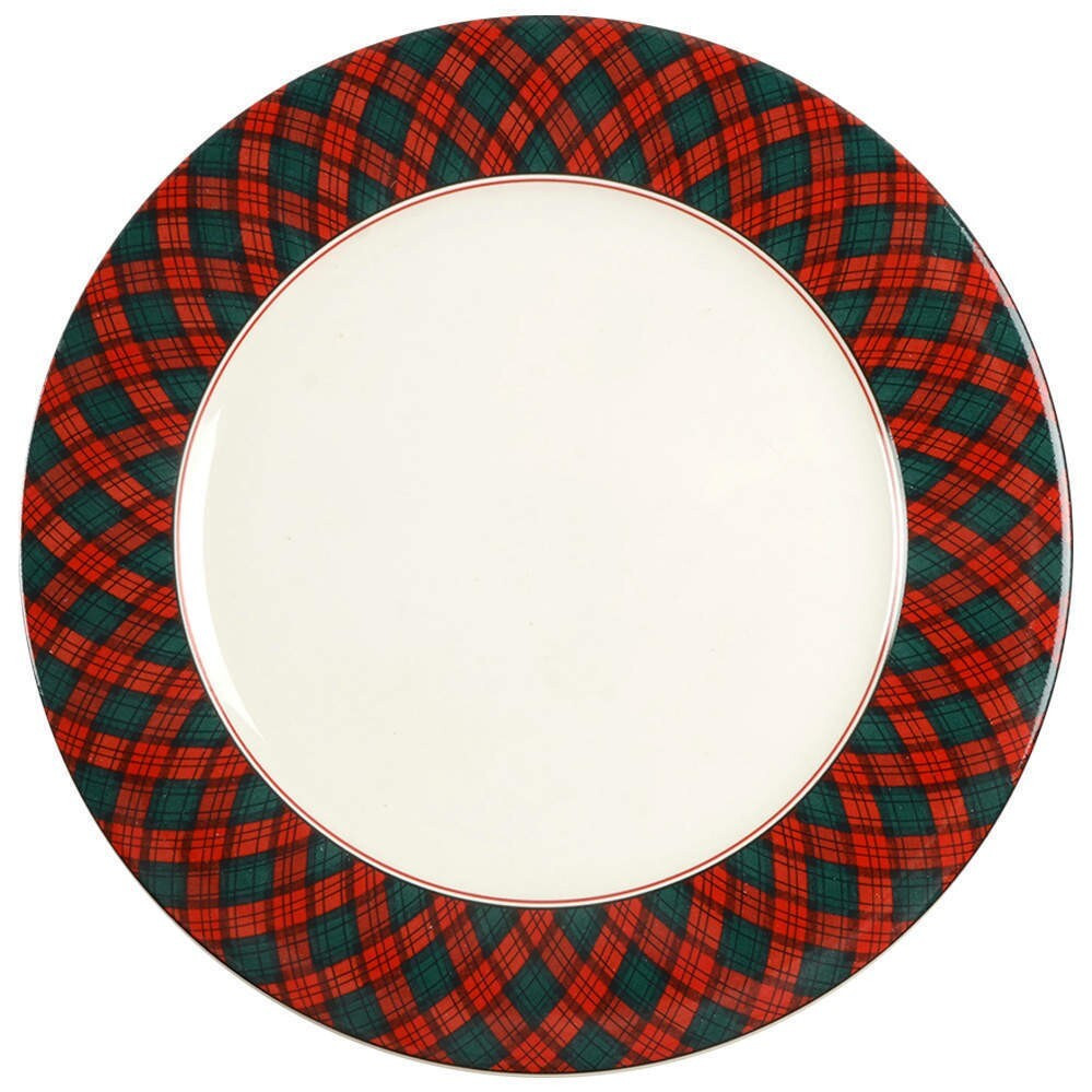 Charles Roberts Tartan Dinner Plate 10.75" Red Green Plaid Arita Sasaki ~1 of 12 | eBay US