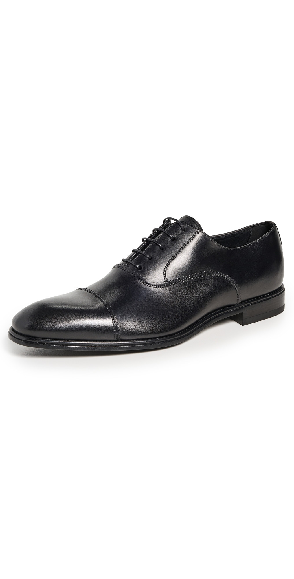 FERRAGAMO Boston Leather Lace Up Dress Shoes Black 8 | Shopbop