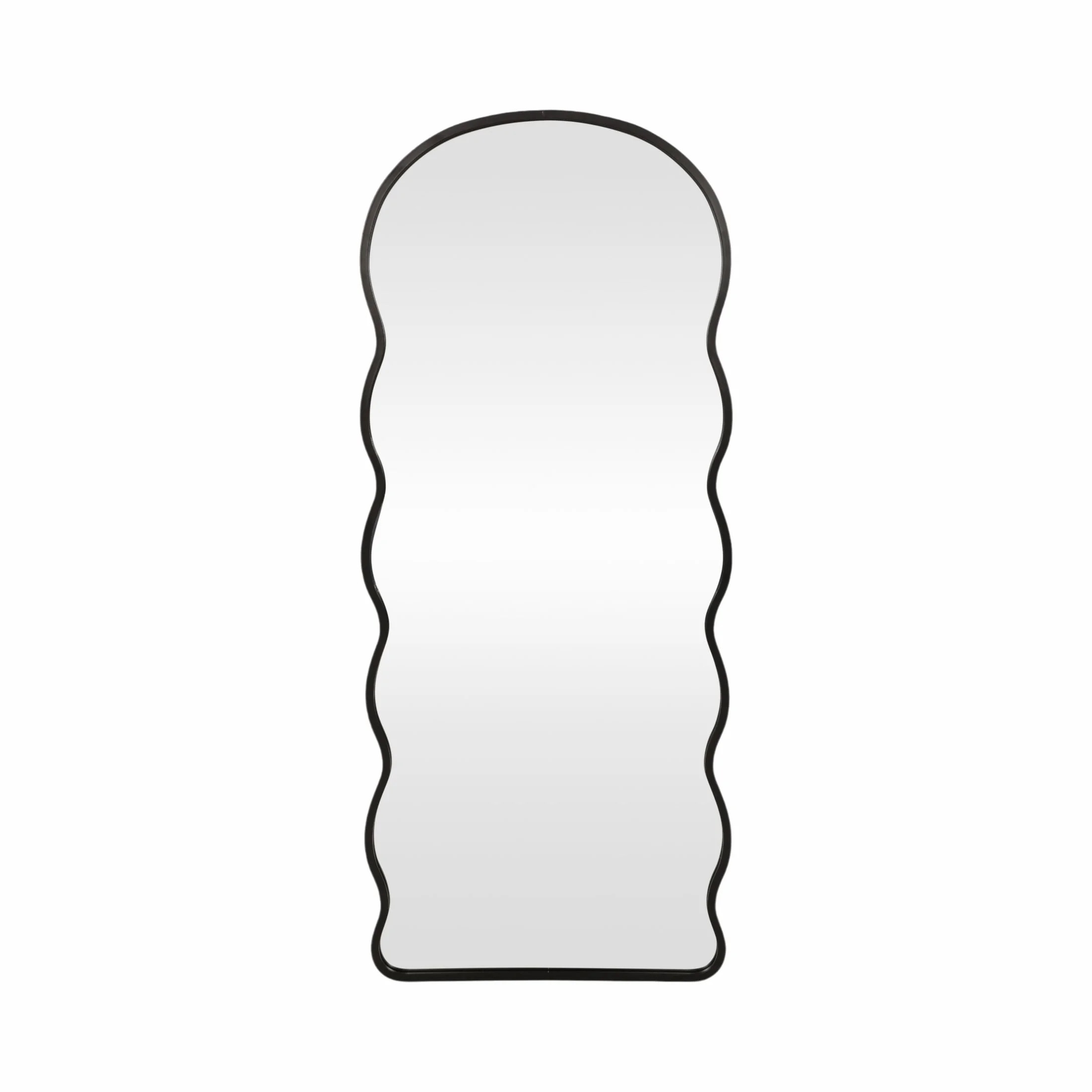 Sagebrook Home Timeless Elegance 23x55 Inch Curvy Edged Leaner Mirror in Black, Iron | Walmart (US)