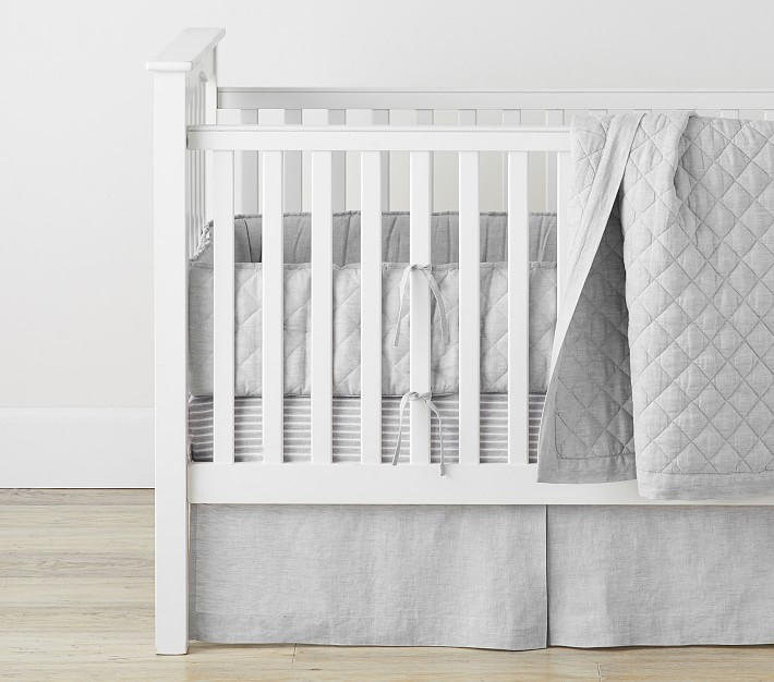 Belgian Flax Linen Baby Bedding | Pottery Barn Kids