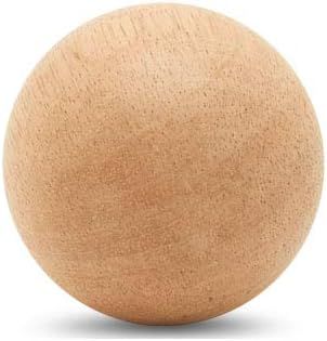 3 inch Wooden Round Ball, Bag of 5 Unfinished Natural Round Hardwood Balls, Smooth Birch Balls, f... | Amazon (US)