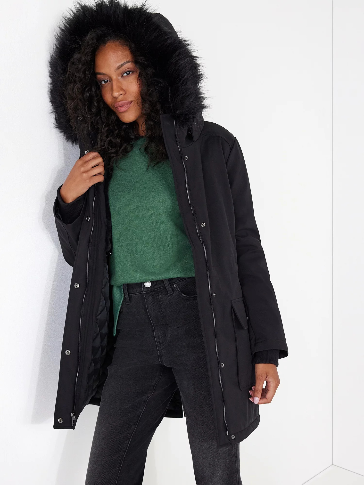 Time and Tru Women's Heavyweight Anorak Jacket, Sizes XS-2X | Walmart (US)