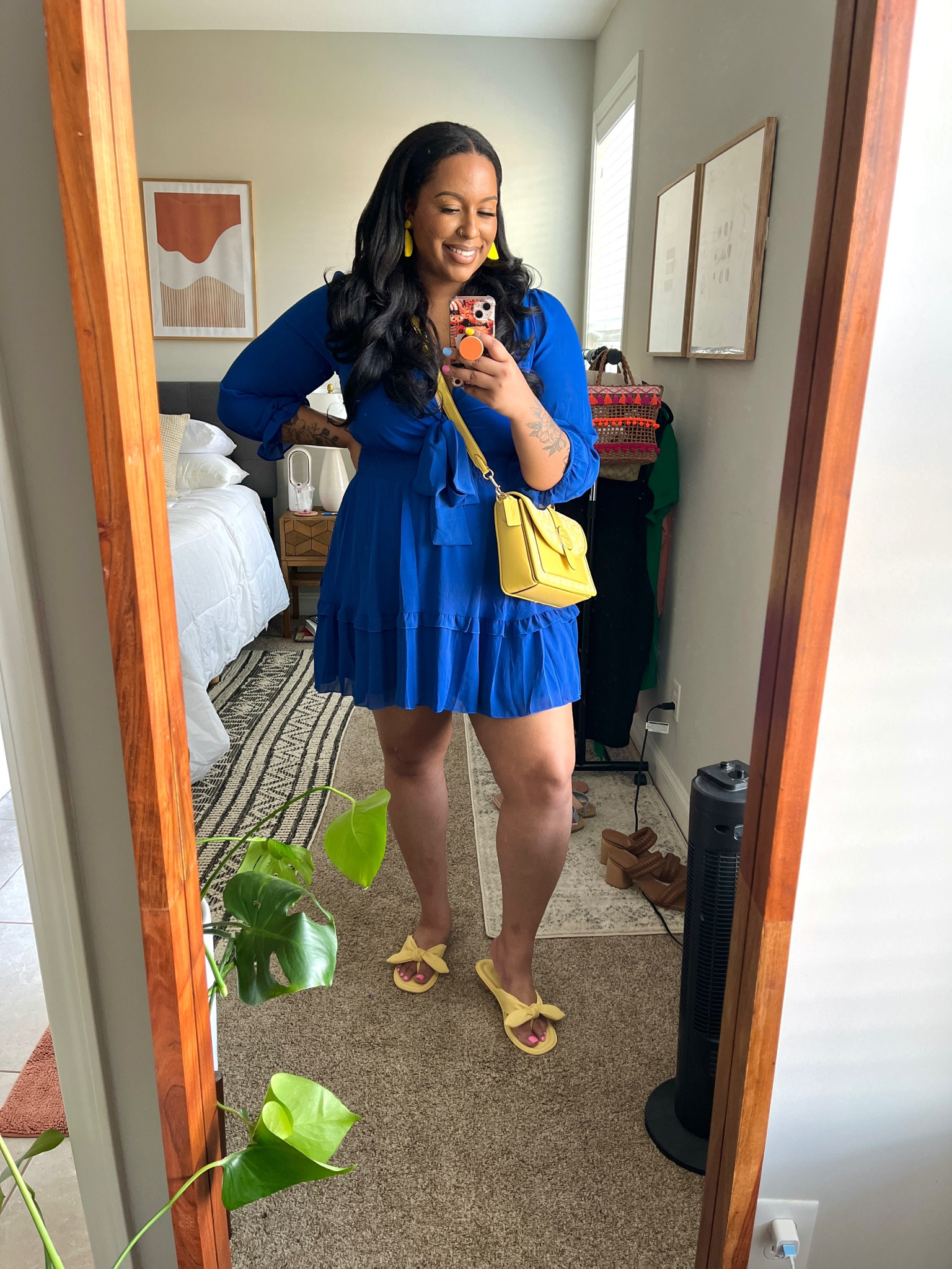 Blue Amazon Dress
Pineapple Earrings
Yellow Bow Sandals 

#LTKunder50 #LTKstyletip #LTKcurves