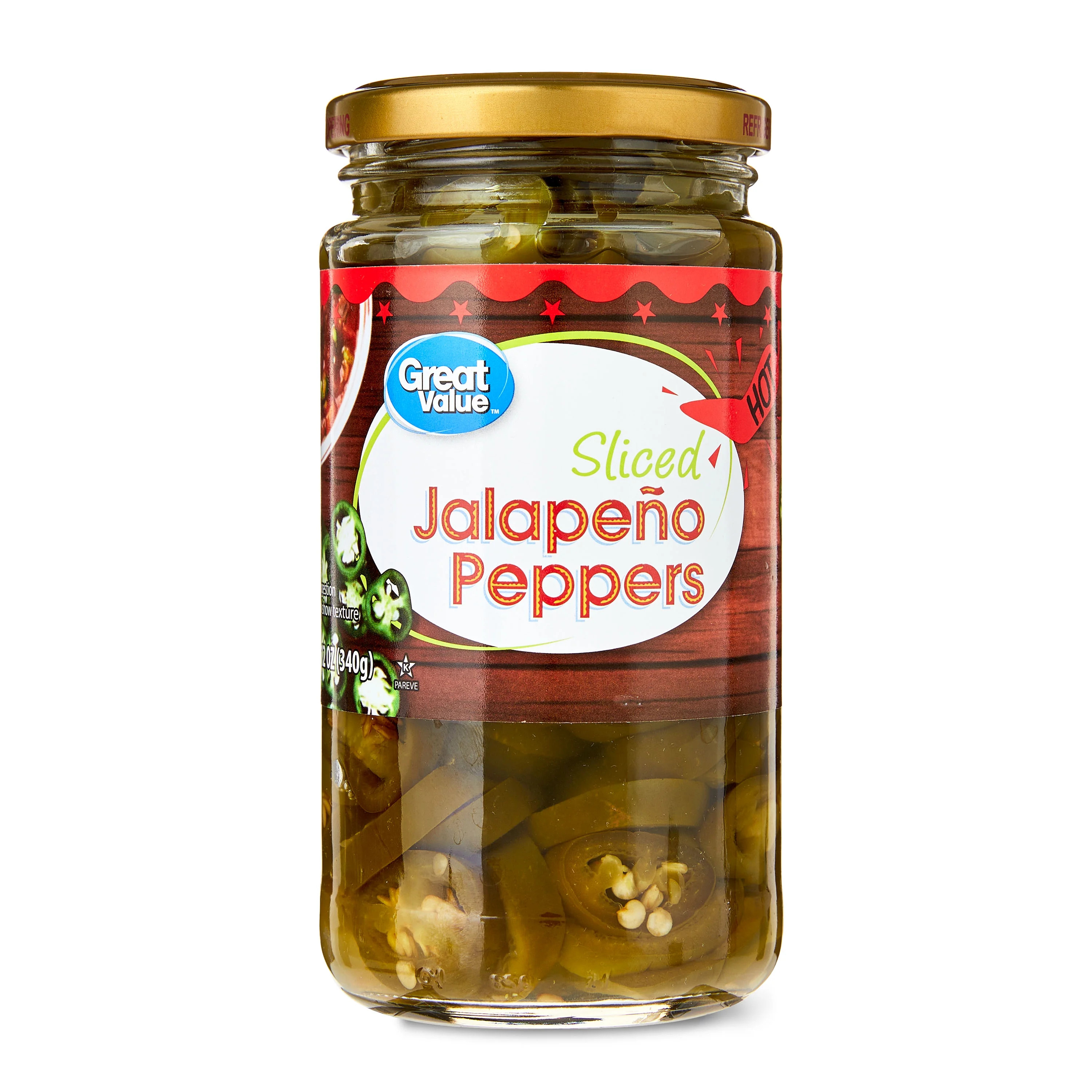 Great Value Hot Sliced Jalapeño Peppers, 12 Oz | Walmart (US)