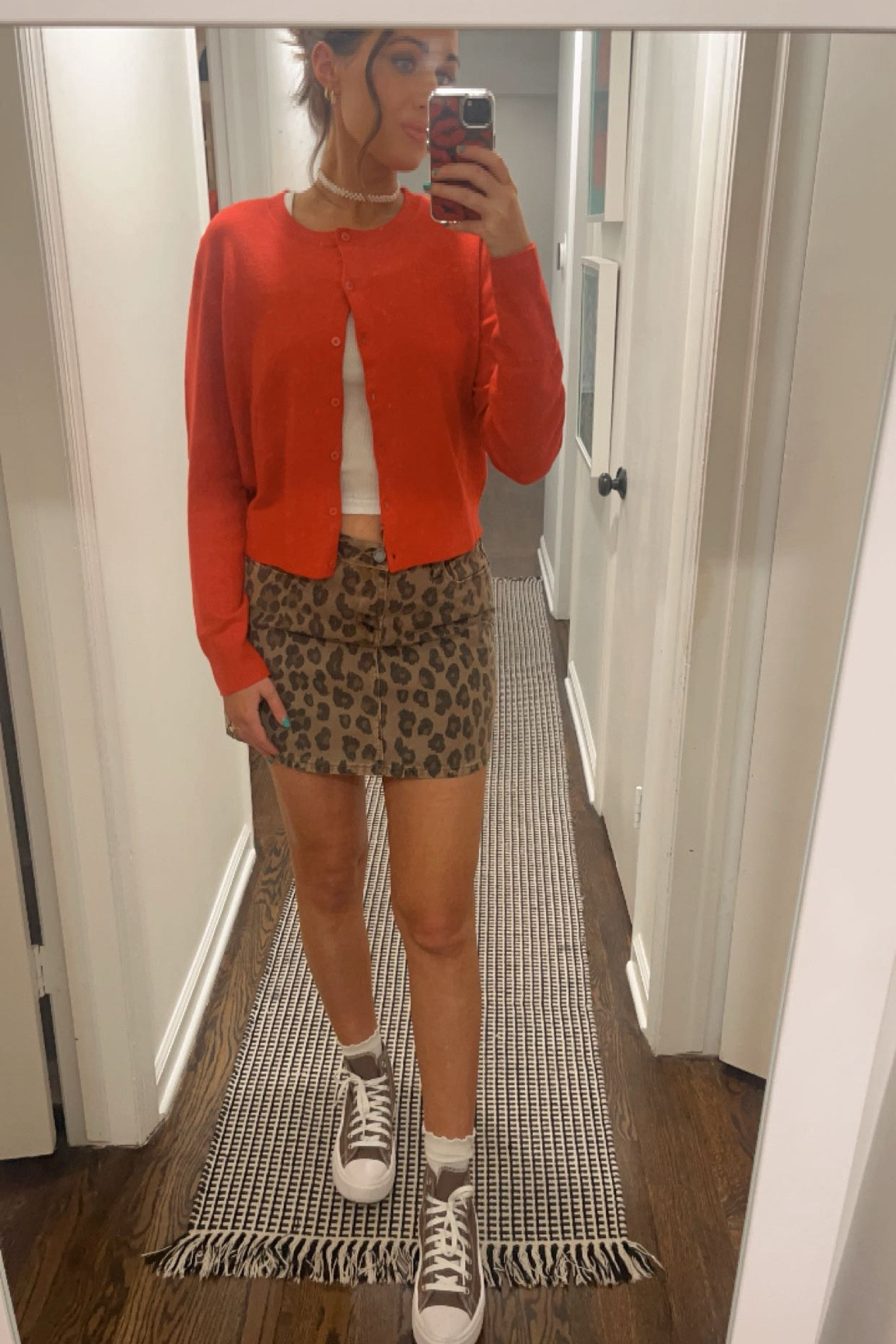 casual saturday ootd 🍒🐆💋🧸♥️ my skirt was thrifted but i linked similar options 

#LTKStyleTip #LTKSeasonal #LTKFindsUnder100