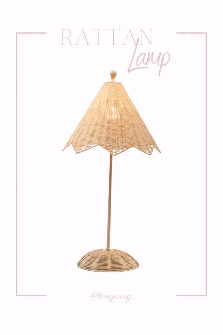 Rattan lamp scalloped 

#LTKhome #LTKfindsunder100 #LTKSeasonal