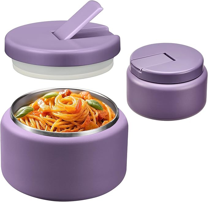 13.5oz Soup Thermo for Hot Food Kids with Buckle Lid Insulated Vacuum Food Jar Wide Mouth Leakpro... | Amazon (US)