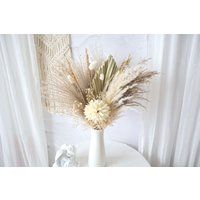 Pampas Grass Bouquet, Palm Spear Bouquets, Dried Flower Bouquet, Vase Filler, Natural Flowers Decor, | Etsy (US)
