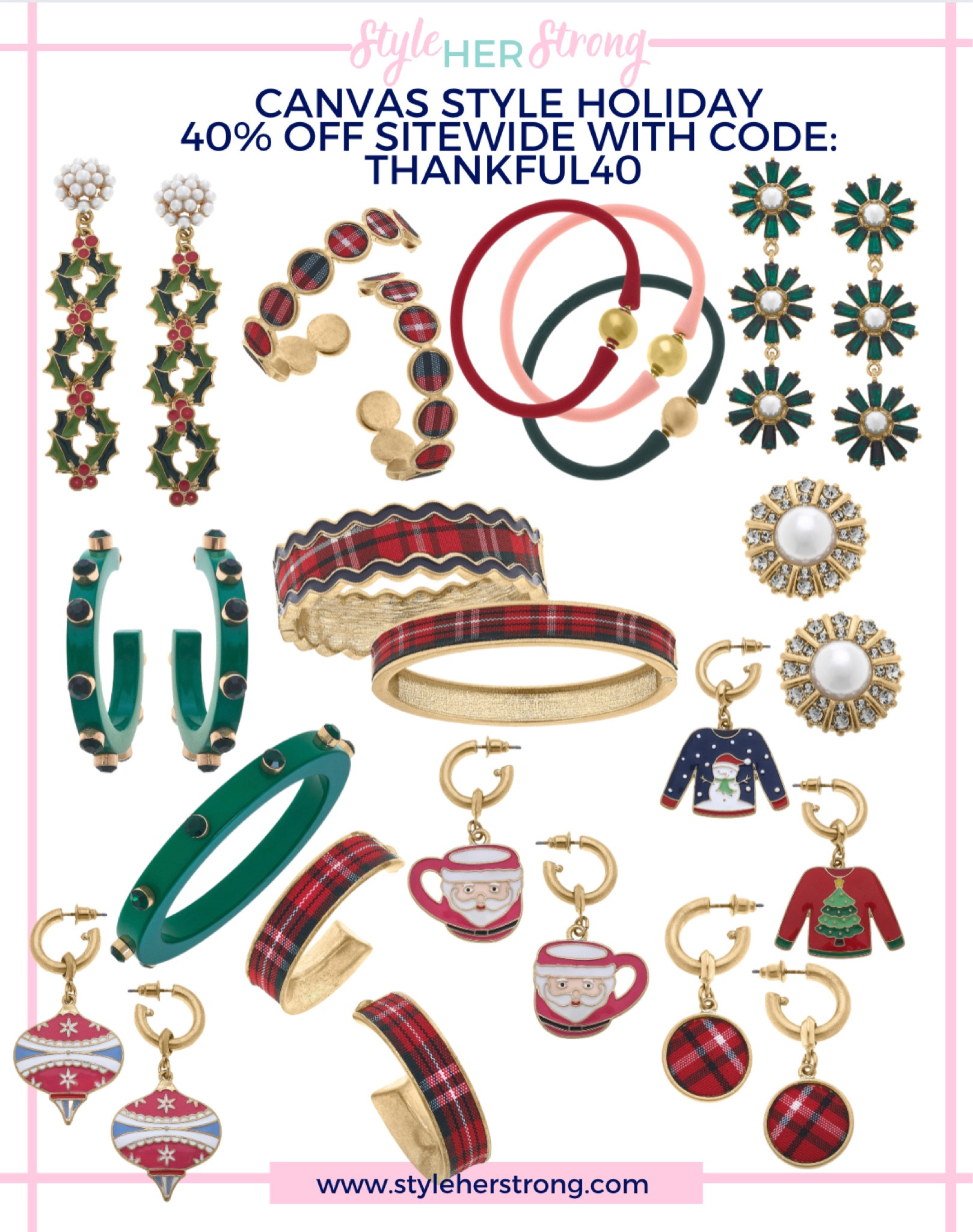 Holiday earrings, holiday jewelry 40% off with code: THANKFUL40

#LTKGiftGuide #LTKHoliday #LTKCyberWeek