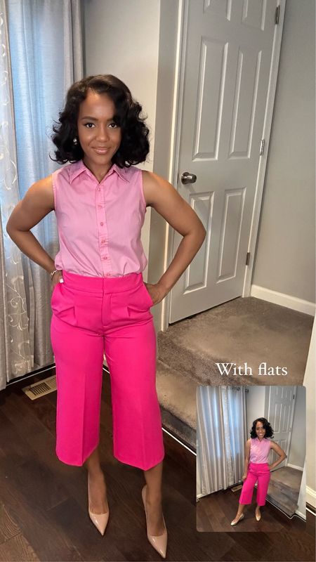 Embrace the full power of pink by styling different shades of pink together for a monochromatic look. Mix lighter and darker shades of pink in your outfit, such as a soft pink blouse with fuchsia pants. Complete the look with nude or metallic accessories for a sophisticated finish. 

#LTKworkwear