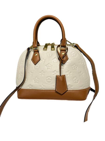 'Tarina' Flower Emboss Shell Bag with Top Handle | Goodnight Macaroon