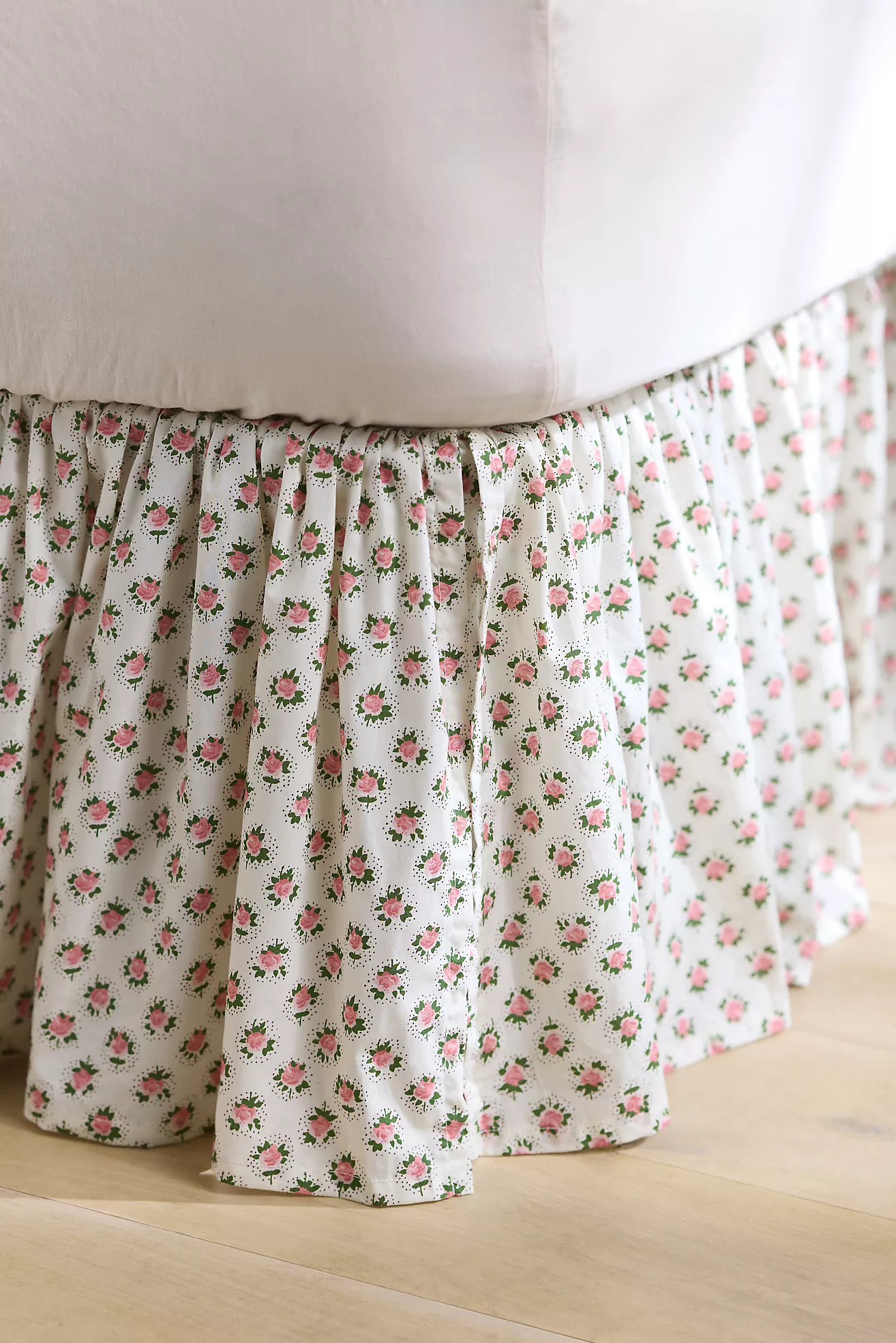 Cotton Percale Printed Bed Skirt | Anthropologie (US)