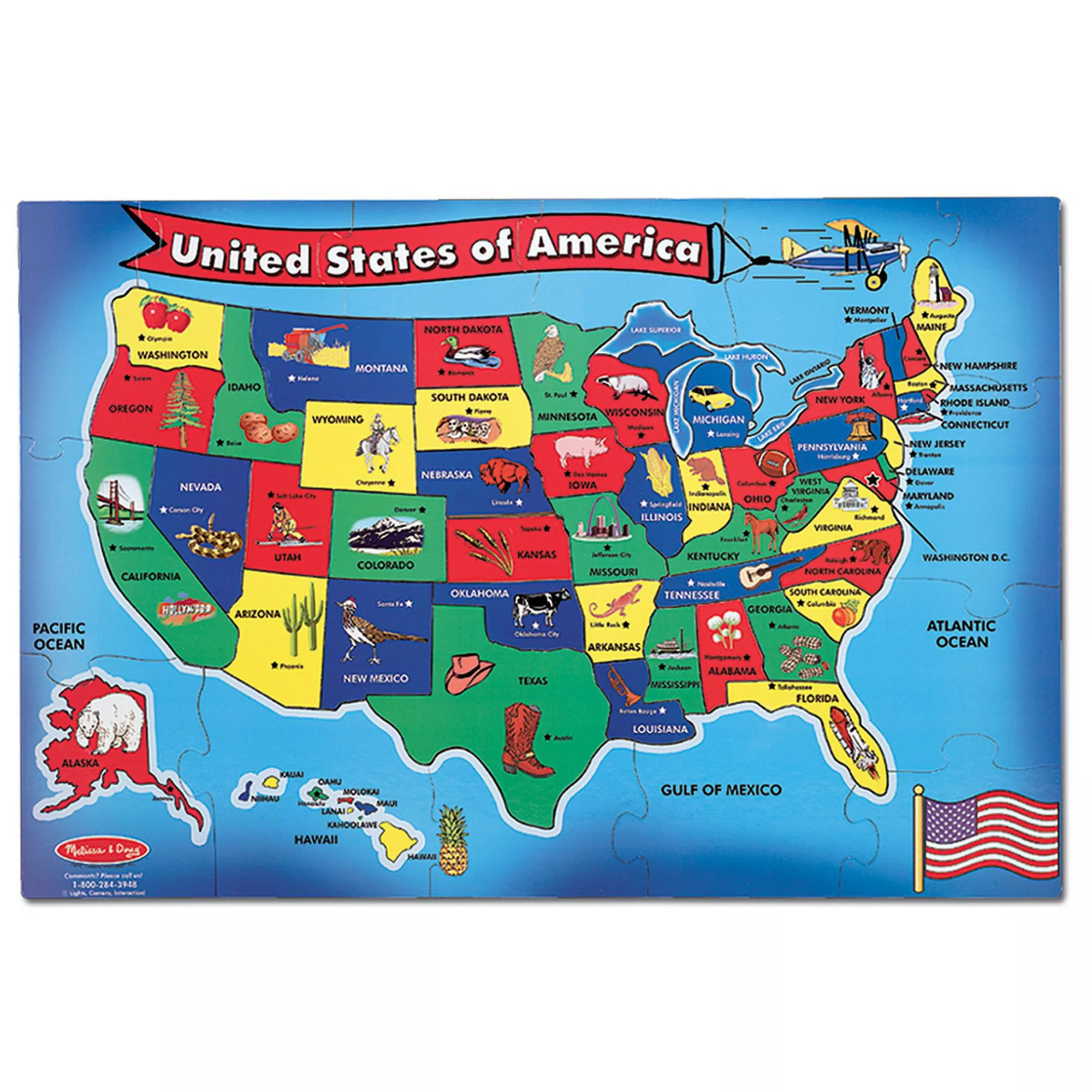 Melissa & Doug USA Map Floor Puzzle | Kohl's