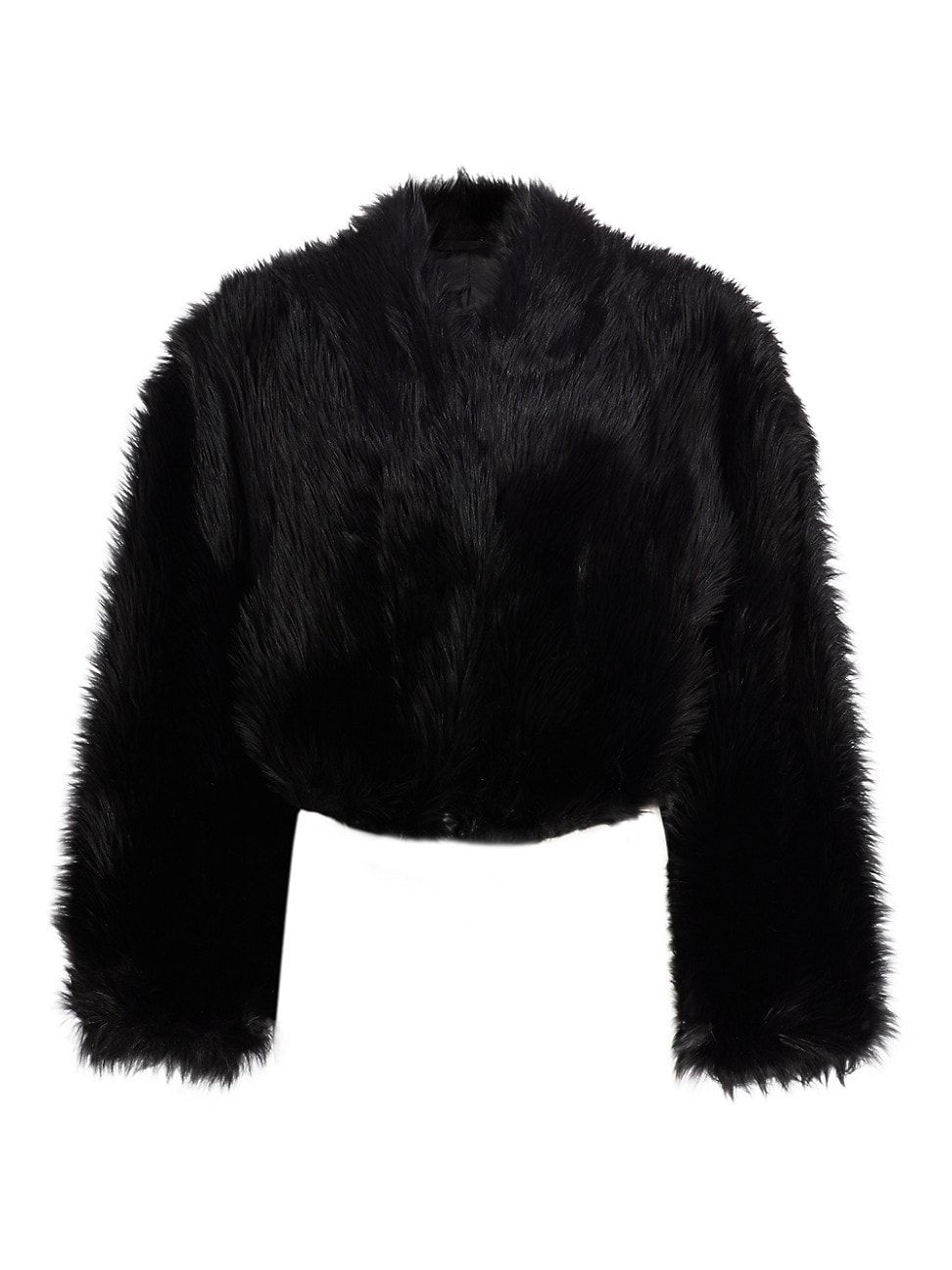 Women's All Night Faux Fur Crop Jacket - Black - Size Large - Black - Size Large | Saks Fifth Avenue