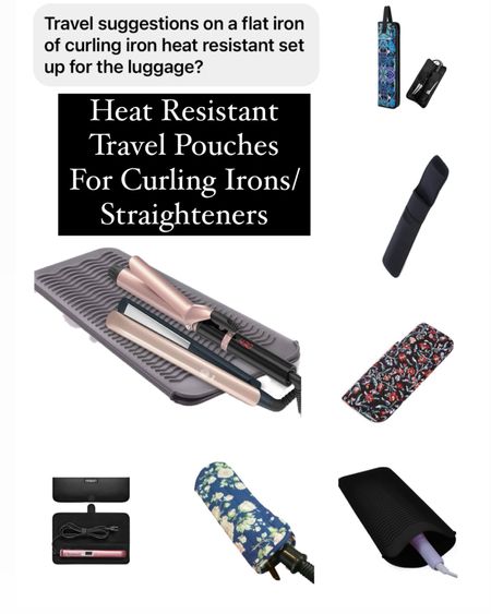 Heat resistant travel pouches/mats for curling irons and straighteners that are great for travel 

#LTKFindsUnder50 #LTKBeauty #LTKStyleTip