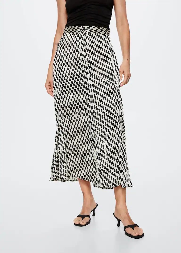 Printed seams skirt | MANGO (US)
