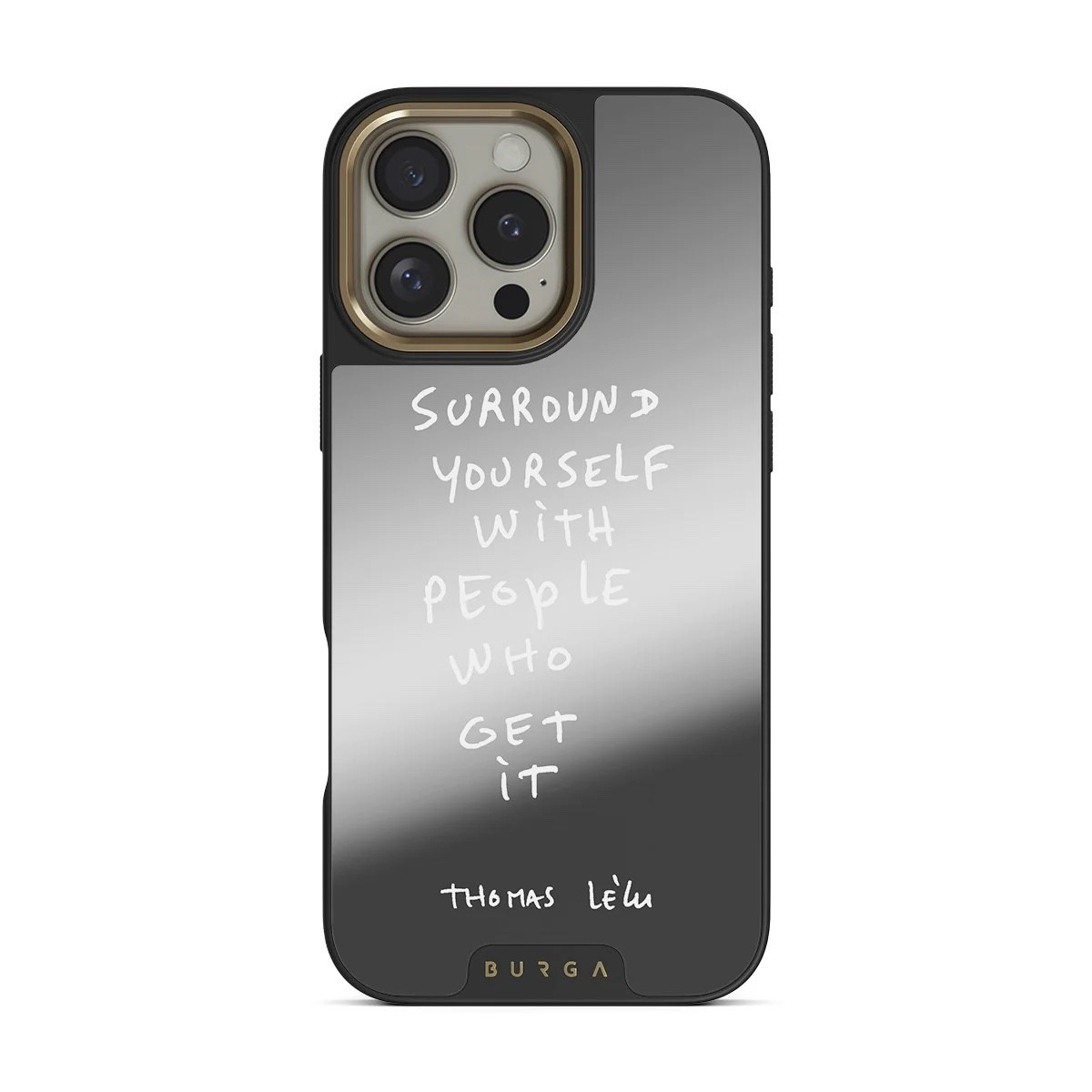 Chic, high quality phone case. Comes in different wordings & colors. I recommend getting the magnetic charger and ring too  