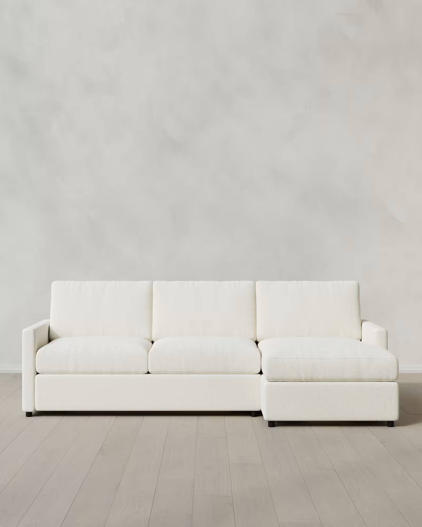 Brennan Performance Chenille Linen Blend Chaise Sectional | Quince