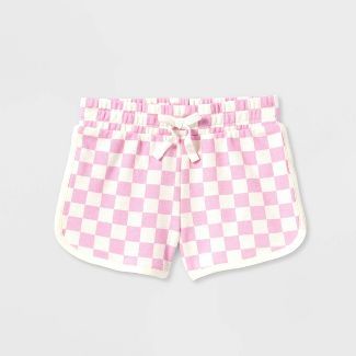 Grayson Mini Toddler Girls' French Terry Pull-On Shorts - Pink | Target