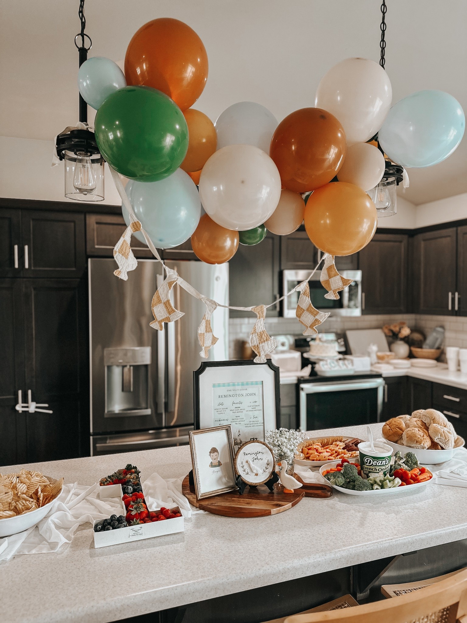 remington is one silly goose🪿we celebrated our little boy with a very sweet and simple gathering with our family! this theme was put on my heart when remy was born and it’s so cute! we did little golden books wrapped in ribbon and jelly jars as party favors but love the plush geese favors too! 

#LTKBaby #LTKKids #LTKParties