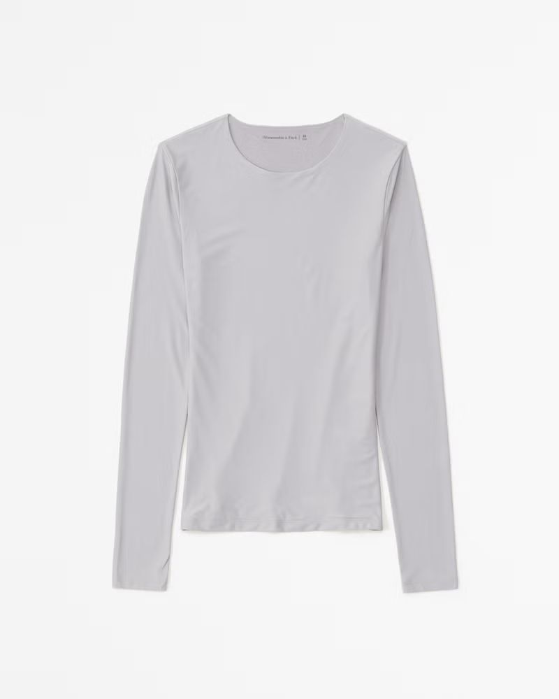 Soft Matte Seamless Tuckable Long-Sleeve Tee | Abercrombie & Fitch (US)